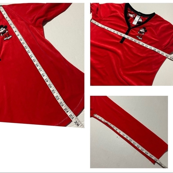 Disney Mickey Mouse Fleece Pajama Top Large 12-14 Lounge Sleepover - Picture 6 of 6